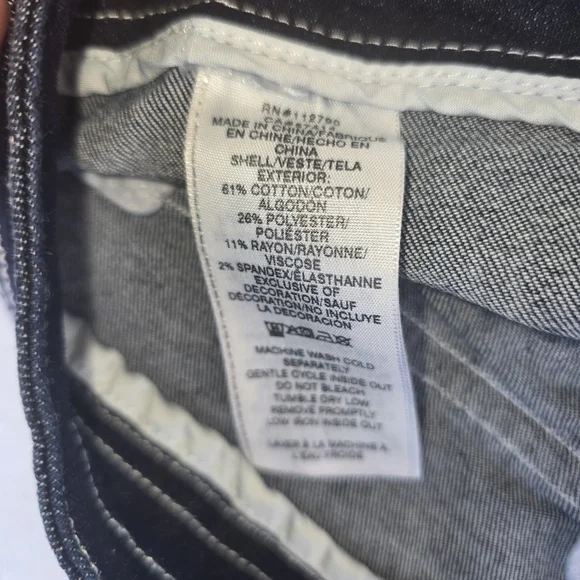 True Religion Black Denim Contrast Stitch Maxi Skirt | Cargo Pocket | Size 27 - Picture 13 of 14